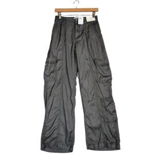 Hollister Pants Women's XS Gray Relaxed Fit Baggy Wide Leg High-Rise Cargo NWT